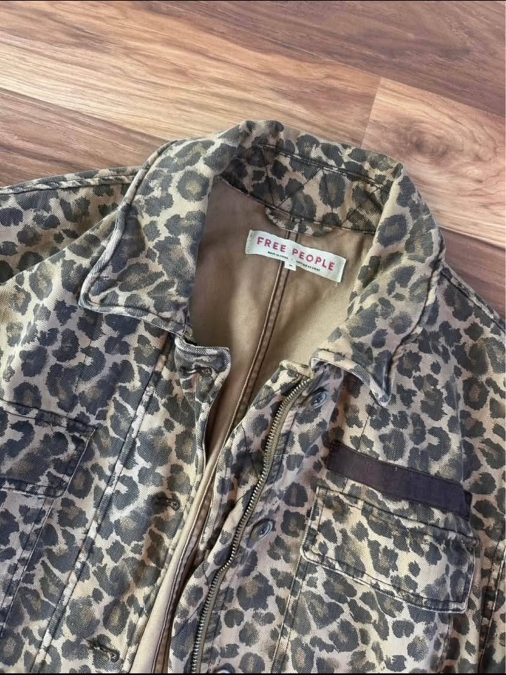 Free People Seize The Day Leopard Oversized Jacket - Size Medium
